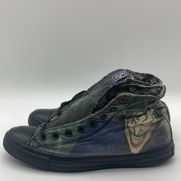 Mens SIze 10 Converse Chuck Taylor All Star High DC Comics Joker Sneaker 150864C - Picture 4 of 8